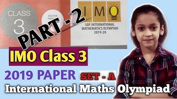 IMO Class 3 Paper 2019 Set A with answer| Olympiad Mathematics for Class 3