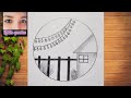 How To Draw A House Inside A Circle Drawing💕💕#art#drawing#viral#trending#subscribe#support#views#yt