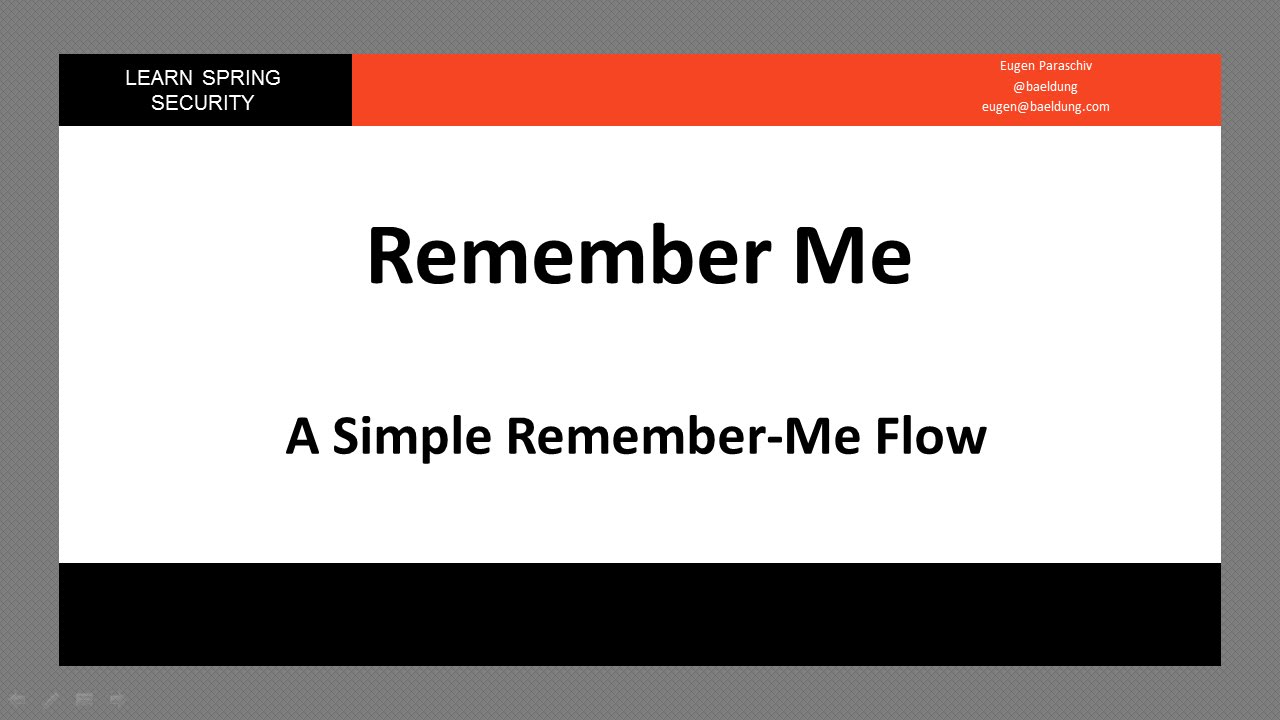Spring Security A Simple Remember Me Flow Lss Module 3 Lesson 1 Youtube
