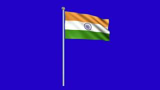 Blue Screen Indian Flag _easy to remove blue Screen For to editing _FREE