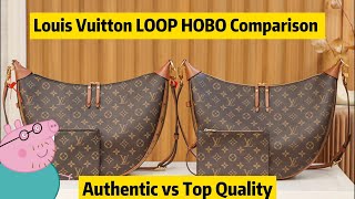 top quality VS authentic Louis Vuitton loop hobo comparison by steven