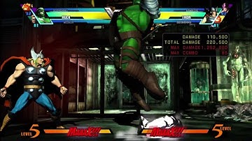 UMVC3 Hulk Improved Touch of Death Combo 3.0 (1,294,200M 1 Meter, 2 Assists)