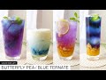 Home cafe butterfly pea  blue ternate with an inspired art