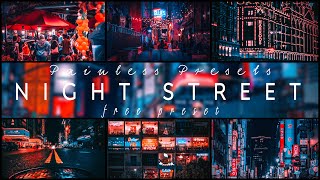 Night Street - Lightroom Mobile Preset DNG | Free Download | Neon Night | Night Tone | Night