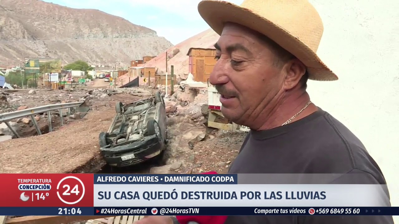 Invierno altiplánico: Crecida del río cruzó el pueblo de Codpa | 24 Horas TVN Chile