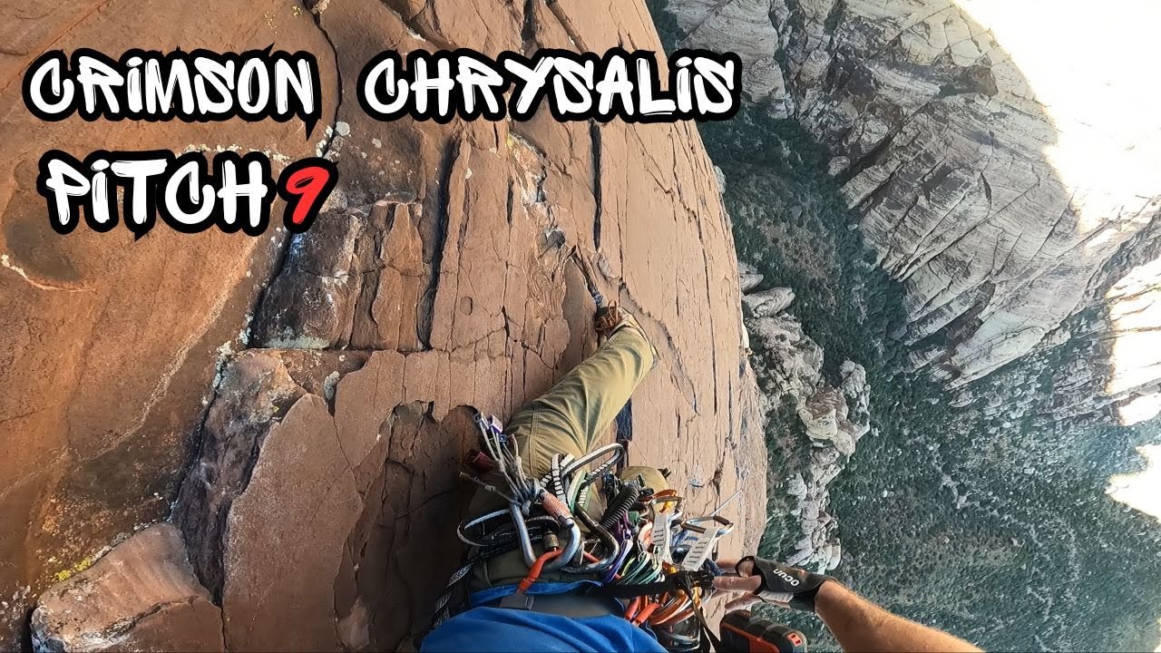 Crimson Chrysalis Pitch 9 Red Rock Climb