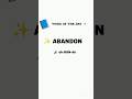 Word of the Day | Abandon Meaning in Hindi | Daily English Vocabulary #ytshorts #zealoustolearn