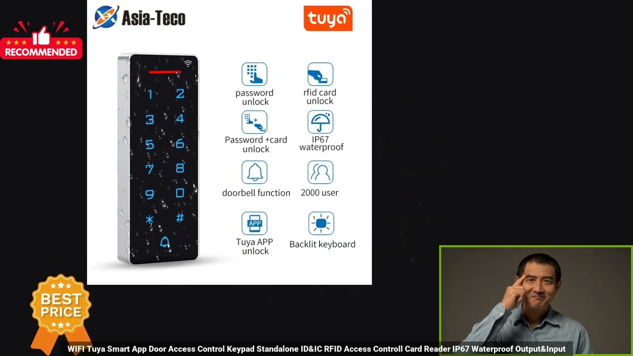 3256806880646899 WIFI Tuya Smart App Door Access Control Keypad Standalone ID&IC RFID A
