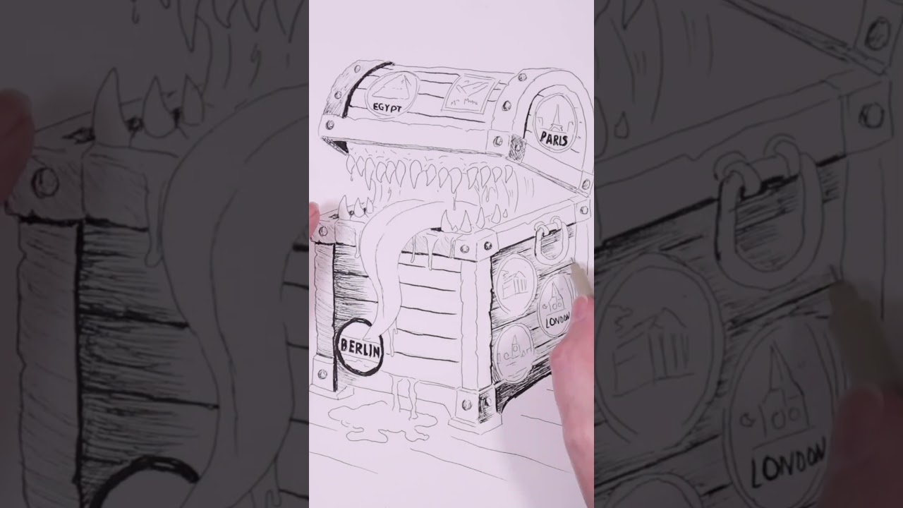 InkTober 2025 Day 14: And to Pack my TRUNK and Leave 