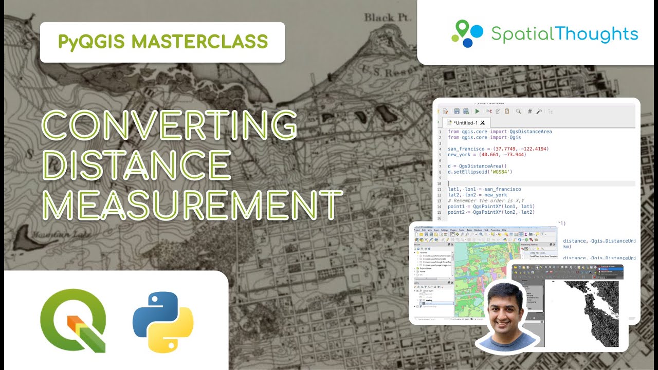 Converting Distance Measurement - PyQGIS Masterclass - YouTube