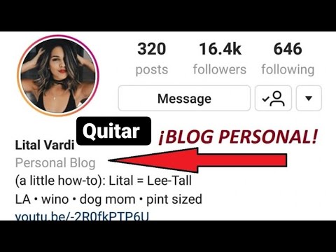 personal blog  Update New  Cómo quitar Blog Personal de Instagram