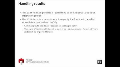 Flex in a Week :: v2 07 Retrieving and handling data with HttpService