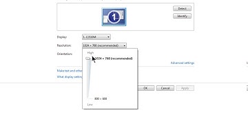 Ajusting resolution and 16 bit colour