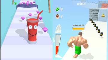 Juice Run vs Muscle Rush- gameplay android,iOS pro workthrough mobile game 1:28