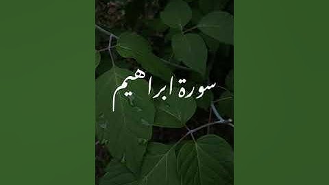 ١٤ - سورة ابراهيم
