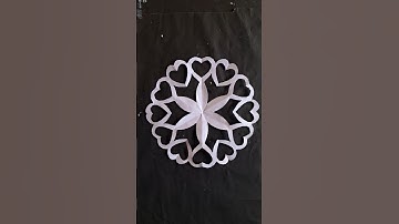 How to make easy Paper Snowflake /Snowflake Paper craft /Paper Snowflakes making #shorts #music #yt