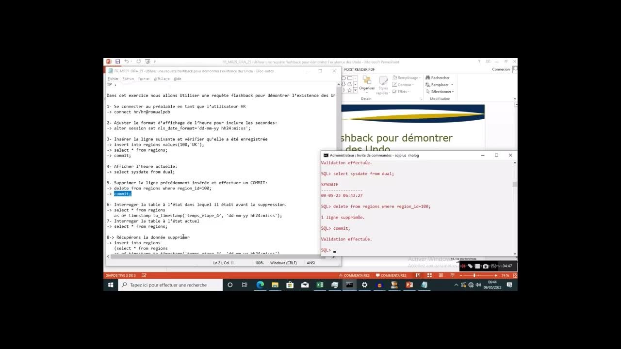 Oracle 19c workshop 1 utiliser une requ te flashback pour d montrer l