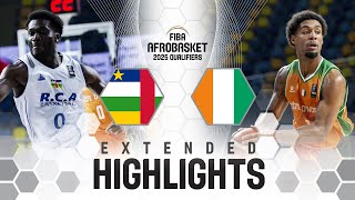 Central African Rep. 🇨🇫 vs Cote d'Ivoire 🇨🇮 | Extended Highlights | FIBA AfroBasket 2025 Qualifiers