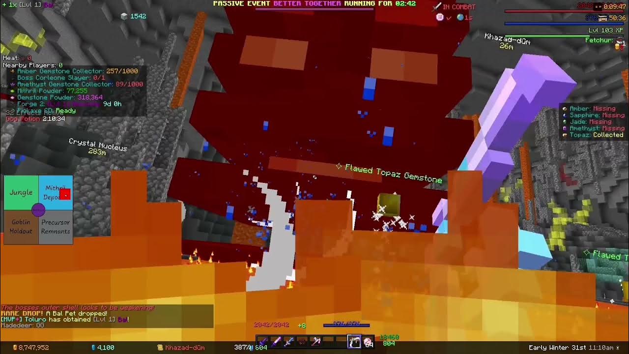 Luck Bal Pet drop (Hypixel Skyblock) YouTube