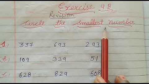 class 2 sub maths circle the smallest number