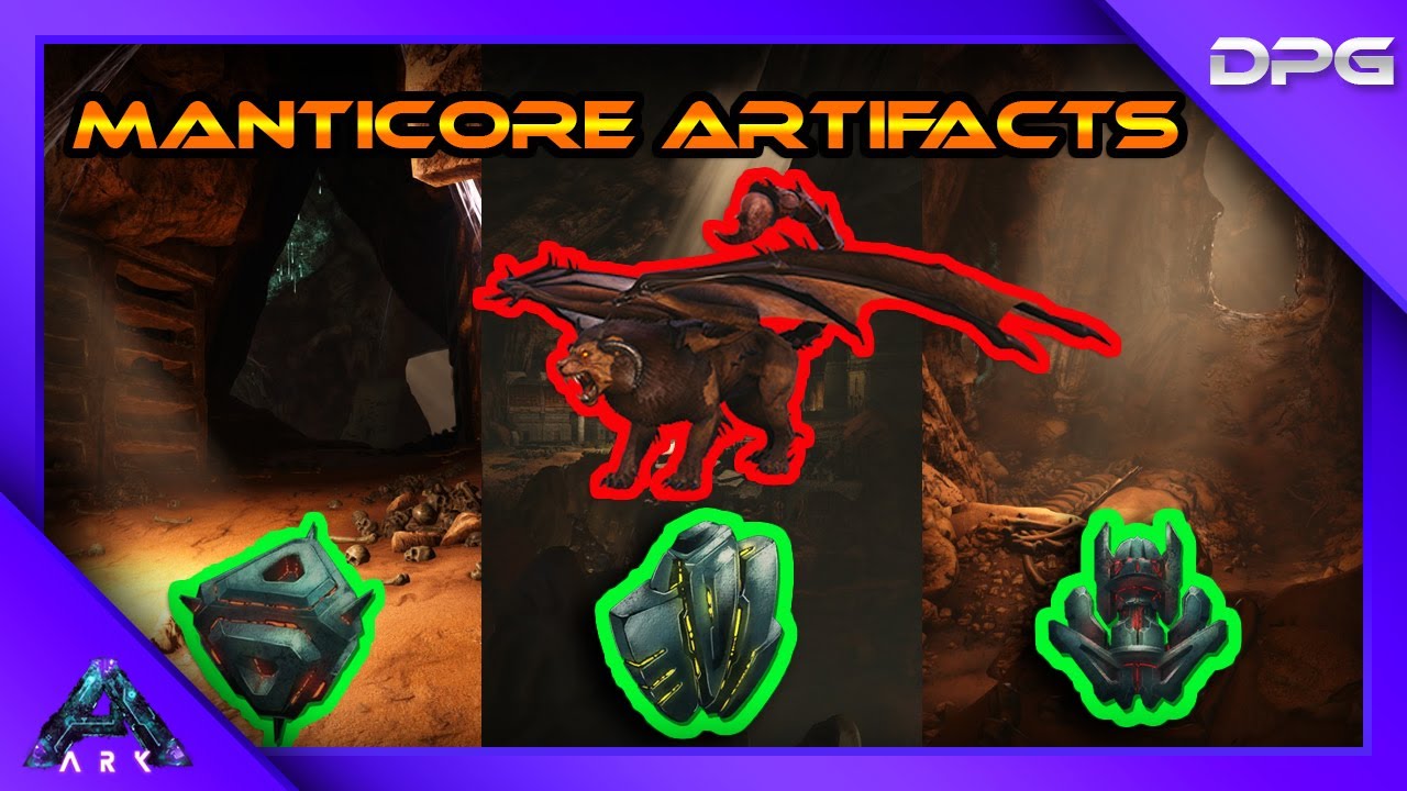 All Manticore Artifact Caves Ark Survival Evolved Scorched Earth Youtube