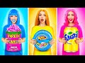 1 Color Food Eating Challenge! Battle with Colorful Snacks and Yummies All Day by RATATA CHALLENGE