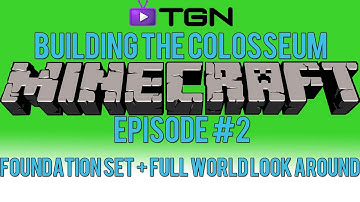 Survival Projects - Minecraft - Building The Colosseum - Part 2 (Foundation set + Full world look around) + Bonus clip