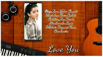 Kinemaster editing Butta Bomma lyrics song with rashmika for whatsapp status