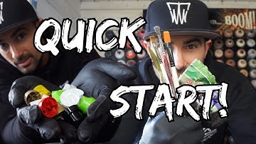 Spray Paint Art Setup On A Budget! - Tools and Caps for Beginners
