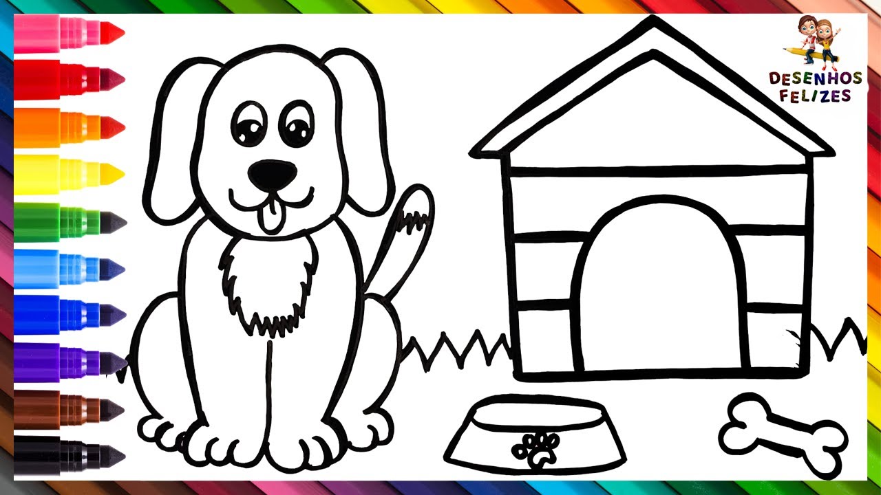 Desenho de Cachorro para Colorir