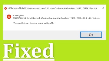 The Specified User Does Not Have a Valid Profile  -  Fix