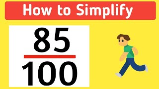 How to Simplify the Fraction 85/100 || 85/100 Simplified