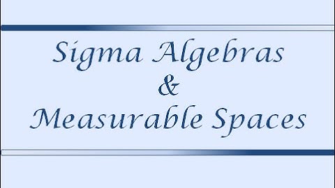 Measure Theory for Applied Research (Class.2: Sigma Algebras & Measurable Spaces)