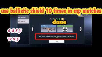 How to use ballistic shield 10 times in mp matches|multiplayer|codmtamilaah|seasonal task|