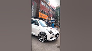 New Swift 2024 with 18 allow wheel #swift #alloywheels #delhi #modified #modifications