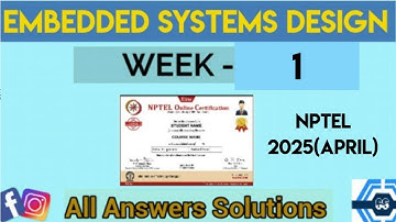 Embedded Systems Design Week 1 Quiz Answer Solution | NPTEL 2025(April) |