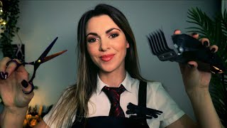 ASMR Barbershop | The FINEST Gentleman’s Haircut & Styling (REAL Clippers & Scissor Sounds)