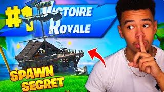 Défi: FAIRE TOP 1 avec LES ARMES du SPAWN SECRET du CHAPITRE 3 de FORTNITE ! (trop cheaté)