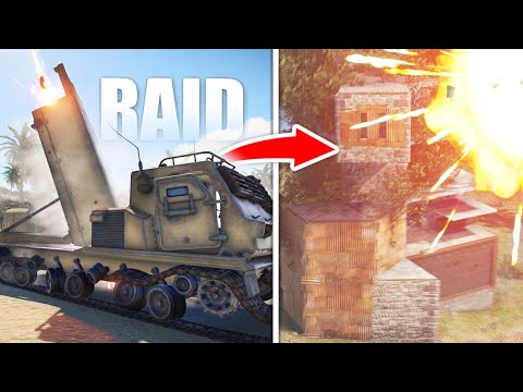 Raiding with the NEW MLRS VEHICLE in RUST! (STUPID STRONG!)