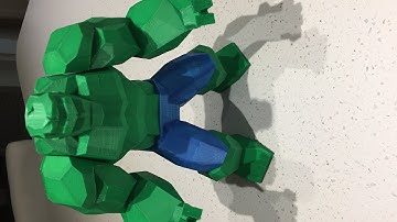 Hulk 3D Printed Low Poly Time Lapse