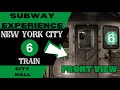 New york city subway 6 train to brooklyn bridge front view