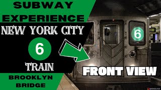 New York City Subway 6 Train (na Brooklyn Bridge) Pohled zepředu