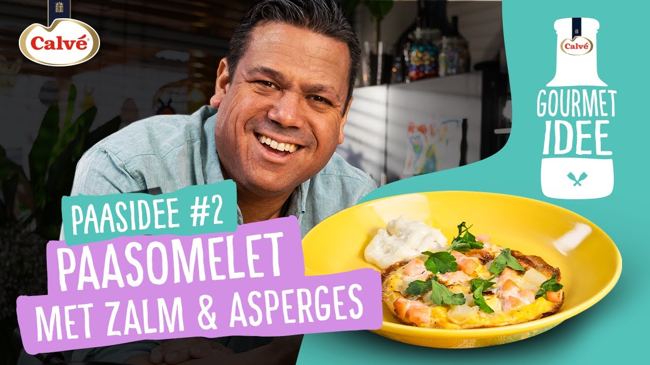 Aankoop stout hond Gourmet Recept | Paasomelet met Zalm & Asperges | door TV-chef Danny Jansen  | Calvé Gourmet Idee - YouTube