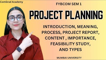 Project planning Introduction| FYBCOM commerce Mumbai university| #bcom #mumbaiuniversity