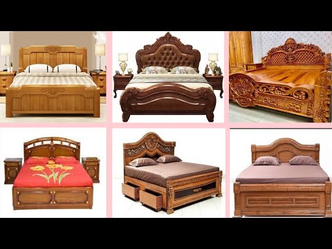 50 Wooden Bed Design photo/Fashioned Wooden Double bed Design/Box Bed Design