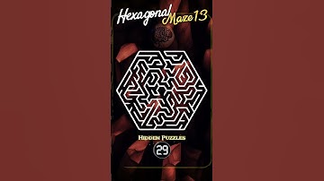 Hexagonal mazes Maze 13 #hiddenpuzzles