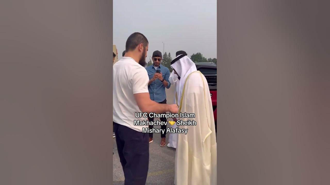 Islam makhachev and sheikh Alafasy meet ❤️ #alafasy #misharialafasy #ufc #islam #makhachev
