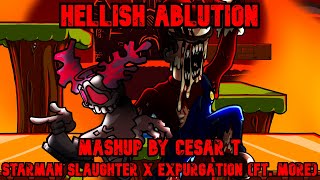 Hellish Ablution [Starman Slaughter x Expurgation | Horror Mario Team vs Nevada Team] FNF Mashup