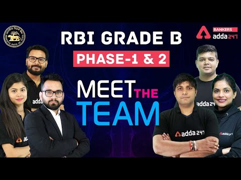 RBI Grade B 2021 Officer Preparation for Phase 1 & 2 | Meet The Team for RBI Preparation Adda247