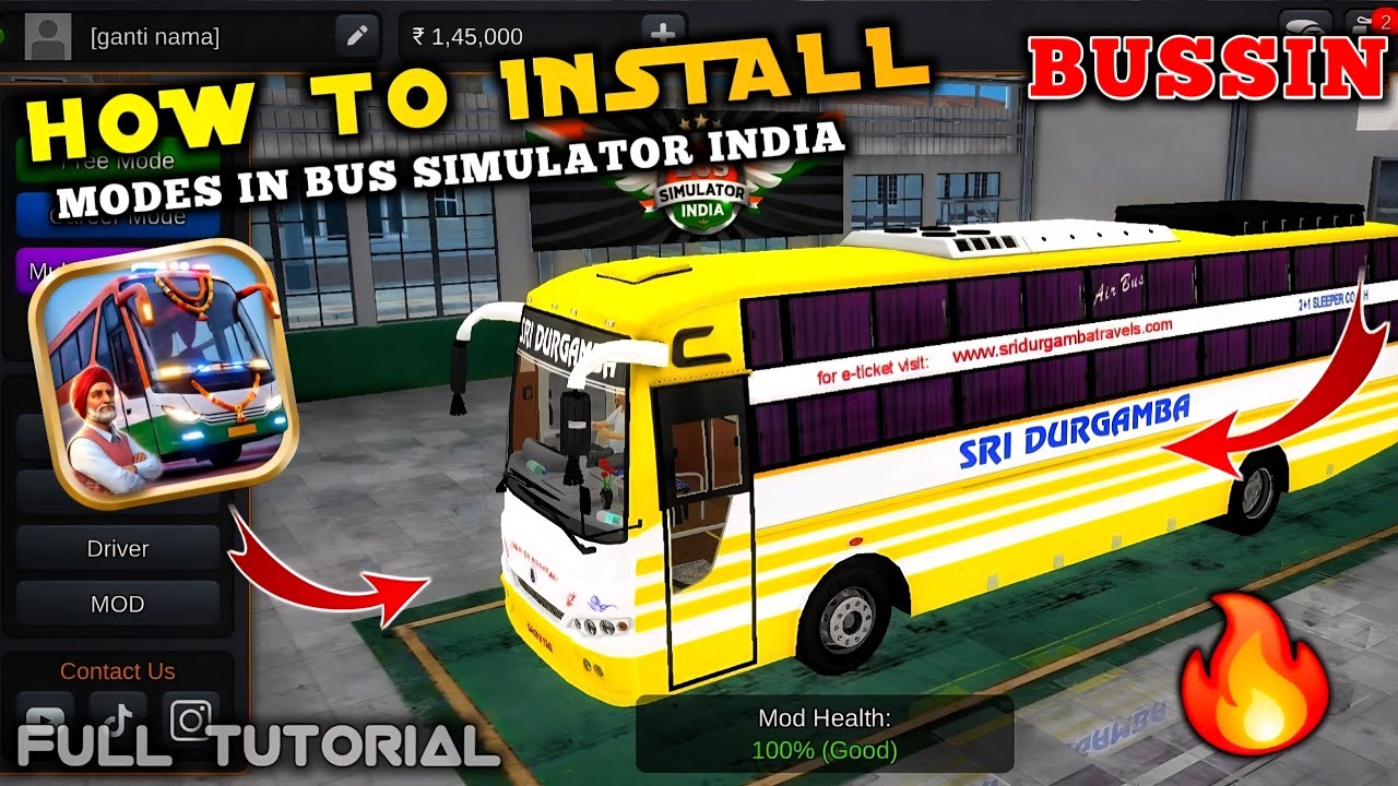 🔥HOW TO ADD MODS IN BUS SIMULATOR INDIA | MOD INSTALLATION IN BUSSIN ...